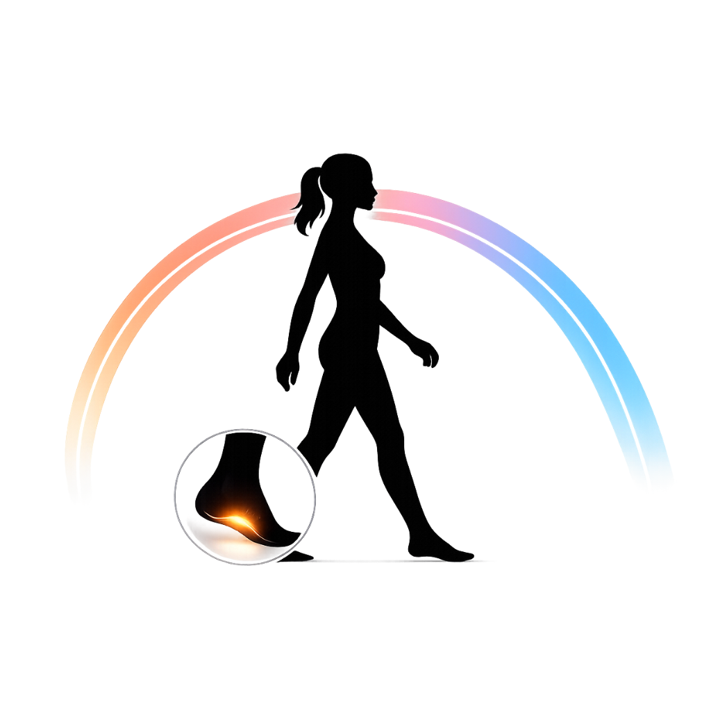 Female foot silhouette